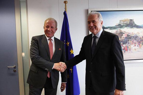 Gjatë takimit me Komisionarin për Punët e Brendshme të BE-së, Dimitris Avramopoulos, në Bruksel