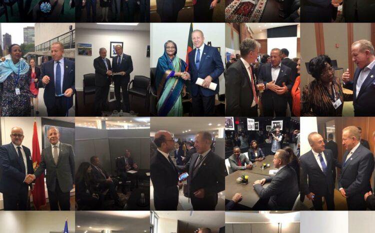  Mbi 20 takime me udhëheqës, ambasadorë dhe homolog të huaj, në margjina të punimeve të Asamblesë së OKB-së në New York
