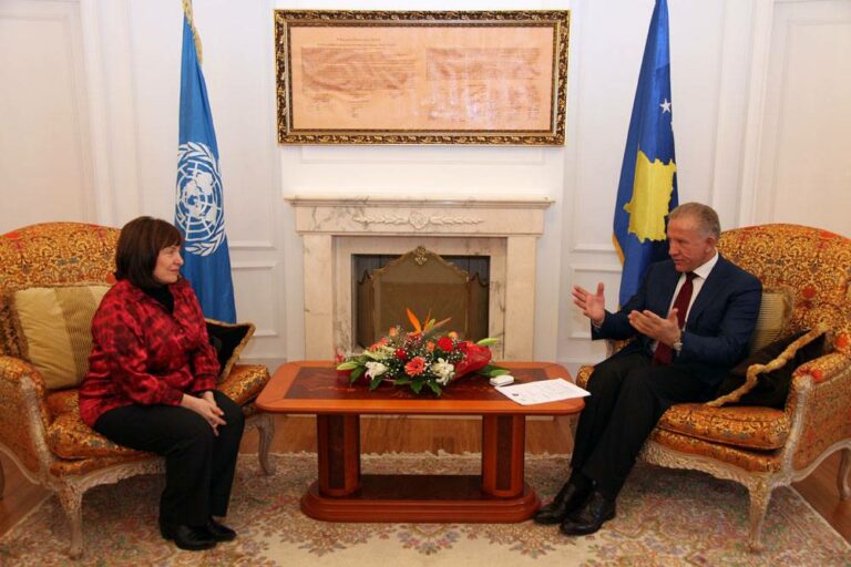 Koordinatorja e agjencive zhvillimore të Kombeve të Bashkuara në Kosovë dhe përfaqësuese e përhershme e UNDP-së në vendin tonë, Osnat Lubranti, ishte mysafire në presidencë. “Kosova duhet të ketë një plan afatmesëm të zhvillimit”, theksoi zonja Lubranti, duke shtuar se sfidat më të mëdha të vendit mbetet kontigjenti i madh i të rinjve të gatshëm për të hyrë në tregun e punës, si dhe shkalla e lartë e papunësisë. Si koordinatore e agjencive për zhvillim të Kombeve të Bashkuara, ajo tha se kanë hartuar një plan pesëvjeçar të zhvillimit të Kosovës, në koordinim me të gjitha institucionet e vendit.