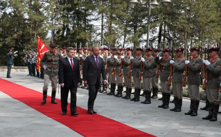 Presidentit Behgjet Pacolli filloi vizitën zyrtare në Maqedoni, u takua me Presidentin Gjorgji Ivanov