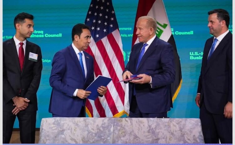 Presidenti Behgjet Pacolli nënshkruan marrëveshje për rindërtimin e Mosulit në kuadër të Samitit të Biznesit SHBA–Irak